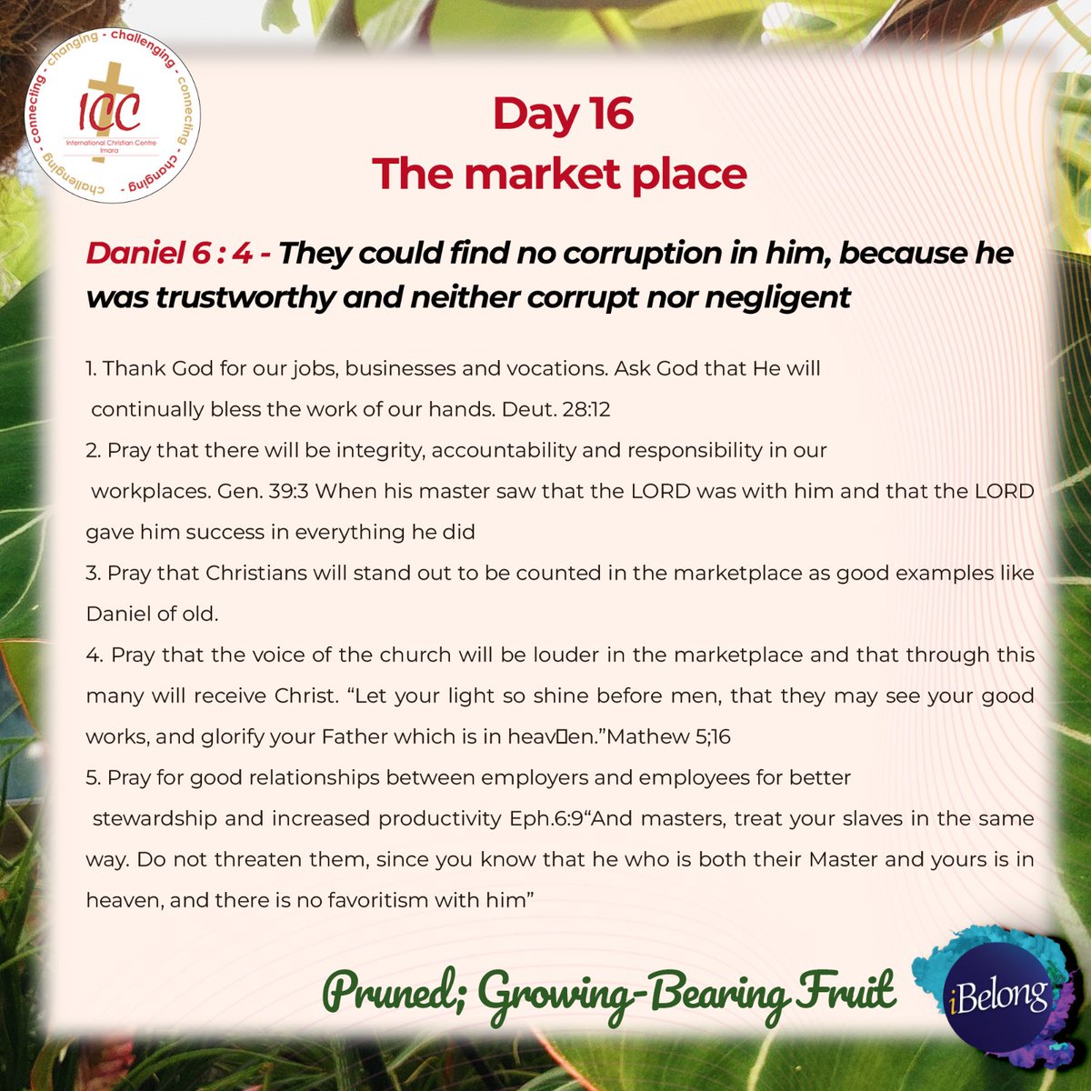 ICCImara's tweet photo. Day 16 of 21 days of prayer and fasting is about the market place. 

#21daysofprayerandfasting
#Prunedgrowingbearingfruit
#fastandpray
#iBelong https://t.co/hXziYmhLMd