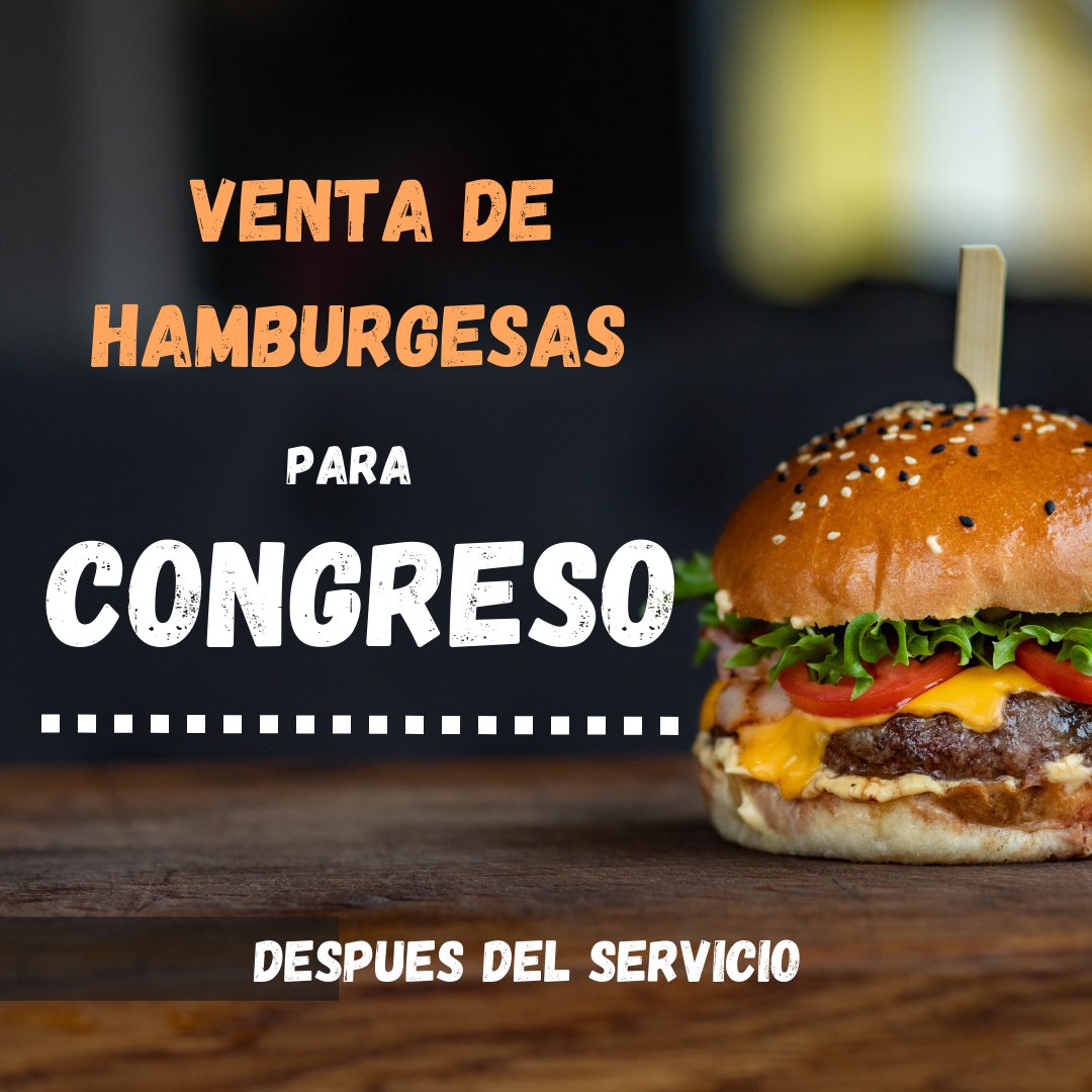 Come support our youth this Sunday as they raise funds to Congreso, one of the largest, Hispanic youth conference in the nation. —Asegúrese de apoyar a nuestros jóvenes este domingo y compre una deliciosa hamburguesa para recaudar fondos para congreso. ￼