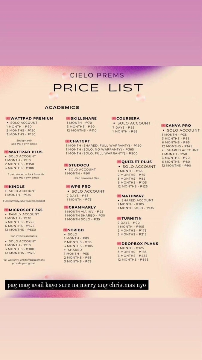 suppanapon's tweet photo. wts lfb ph premium accounts!!

hi twitter moots, im selling premium accounts i need funds for my school needs. kindly help me rt this please, thank you! https://t.co/tjW8374KFN