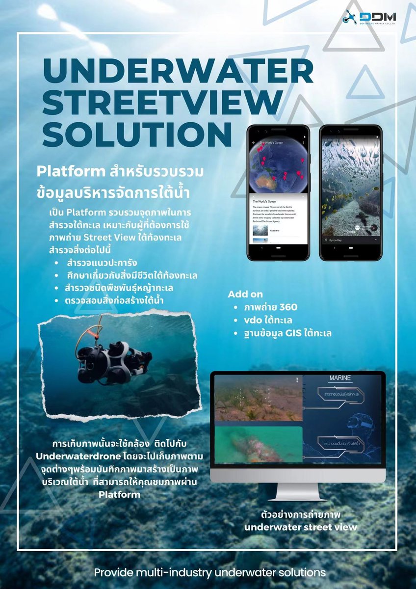 Chasingdrones's tweet photo. DDM refers to Dev, Drone, Mapping, Our Thailand partner applies CHASING ROVs to present innovative solutions of aerial, water surface &amp; ground surveying and mapping.
https://t.co/Hm8gExL8Fw
#ROV #mapping #underwater #solutions https://t.co/lzQVtFzIMB