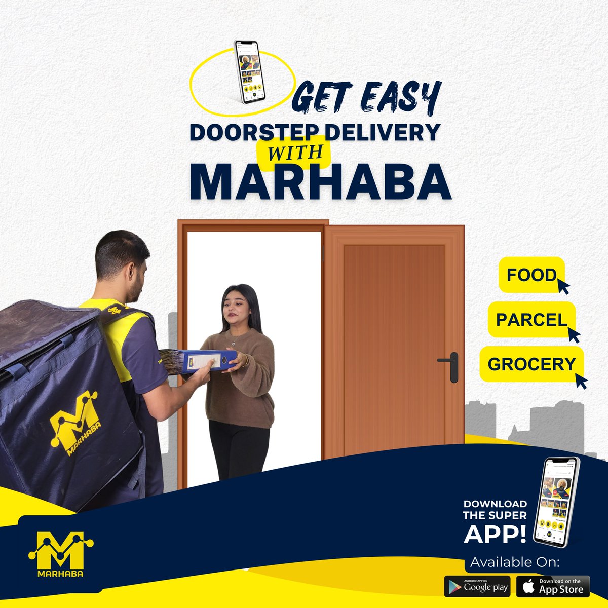 MarhabaBd's tweet photo. Ready for a delivery upgrade??? MARHABA is here to make it happen!!
Place your order at the MARHABA app and get easy doorstep delivery with MARHABA. We assure fast and safe delivery. 
https://t.co/vnfhIxRKBd https://t.co/q8LBwtEQeW