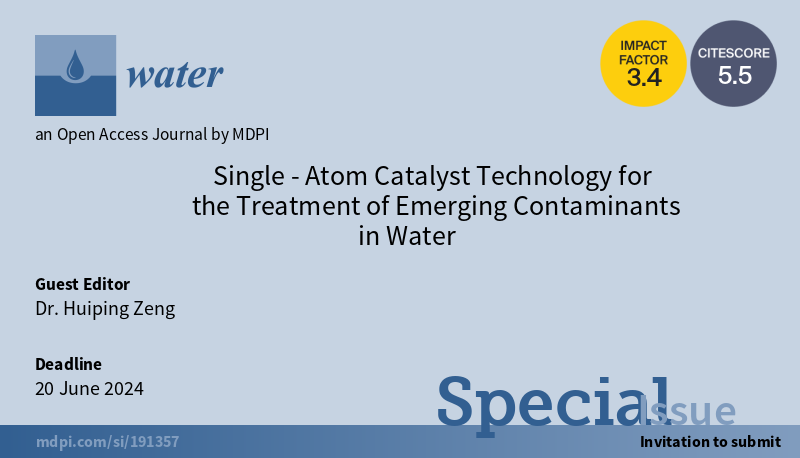 WaterHailey's tweet photo. 👏 New SI
@Water_MDPI

#Single-#Atom Catalyst Technology for the #Treatment of Emerging #Contaminants in Water  

#emerging contaminants
#single atom catalysts
#photocatalysis
#electrocatalysis

📷Read more: https://t.co/rAbueGh30l https://t.co/h9ZKsZfg0Q
