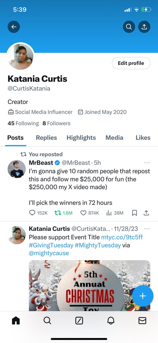 CandCane26's tweet photo. @MrBeast I reposted and followed you. https://t.co/4BYVjidwUh