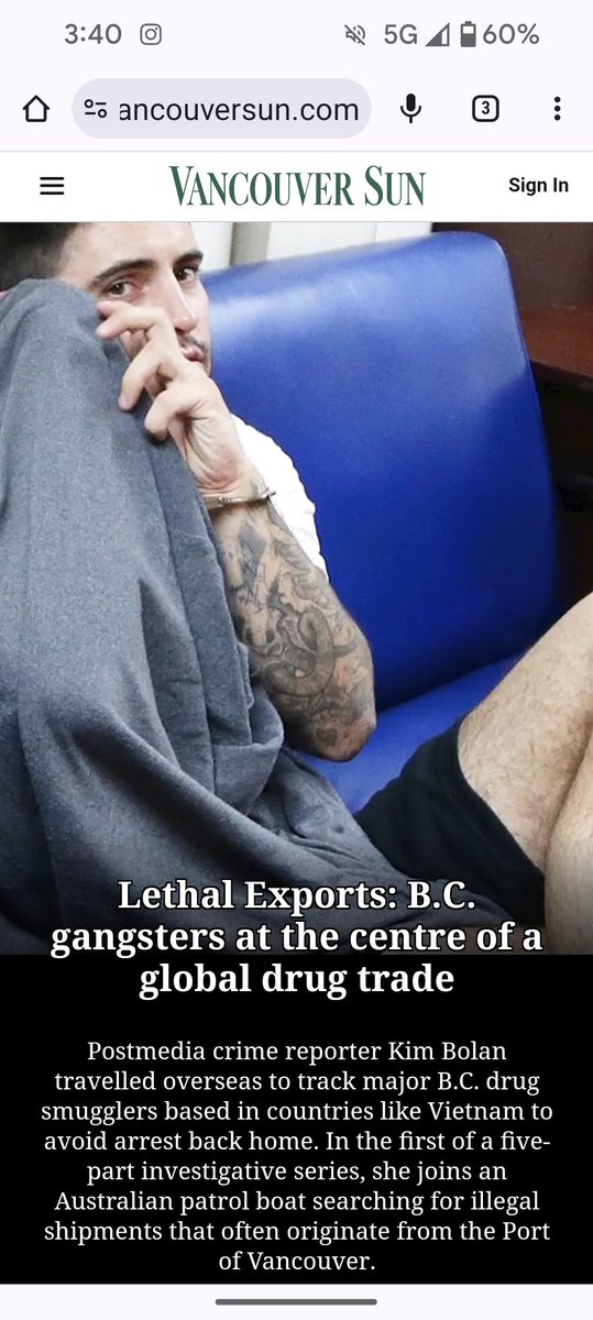 My good friend @kbolan has been writing about gangs and crime in B.C. for ~4 decades … she knows what’s up! This week @VancouverSun is publishing her 5-part series about B.C. gangsters involved in the global drug trade. Today’s story covers the big role of B.C. drug smugglers