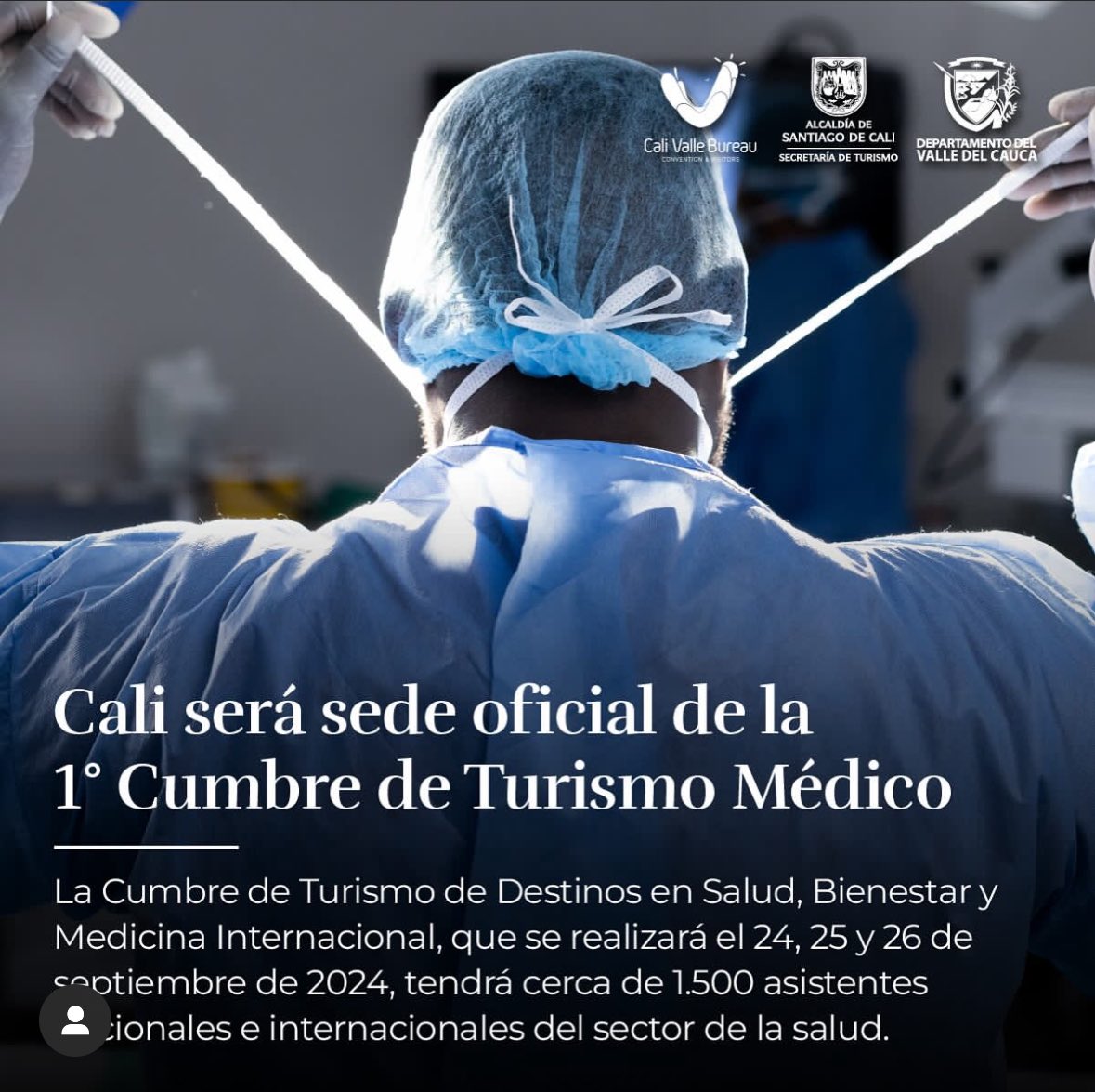 Cali será sede oficial de la Primera Cumbre de Turismo Médico. <a href="/calivallebureau/">Cali Valle Bureau</a> <a href="/SecTurismoCali/">Secretaría de Turismo de Cali</a> <a href="/GobValle/">Gobernación Valle del Cauca</a>