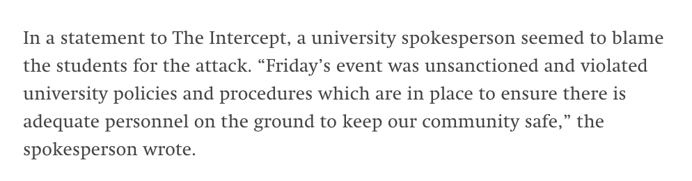 prem_thakker's tweet photo. I asked Columbia about how it is responding to its own students being chemically attacked &amp; made to feel unsafe on campus.

This is what they told me:
https://t.co/HKPvQyH2px https://t.co/FNdc2qit8h