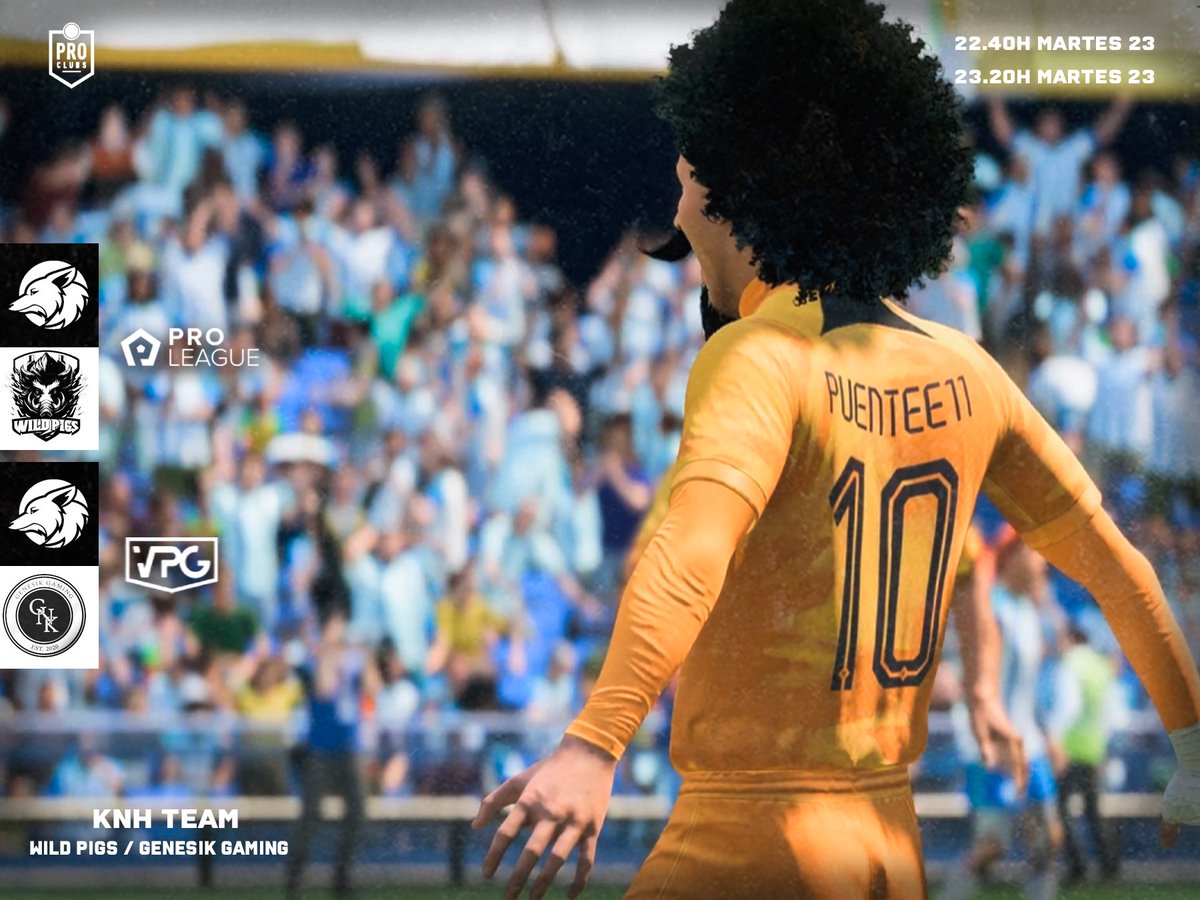 KNH (@knhesports) on Twitter photo 🦊MATCHDAY🦊
🏆<a href="/Proleague_Spain/">ProLeague Spain</a>
🆚#WildPigs
⏰22.40H
------------------------------
🏆<a href="/VPG_Spain/">Virtual Pro Gaming España</a>
🆚<a href="/GenesikGaming/">GENESIK GAMING</a>
⏰23.20H
#GoKNH
🟠⚫️ 🦊MATCHDAY🦊
🏆<a href="/Proleague_Spain/">ProLeague Spain</a>
🆚#WildPigs
⏰22.40H
------------------------------
🏆<a href="/VPG_Spain/">Virtual Pro Gaming España</a>
🆚<a href="/GenesikGaming/">GENESIK GAMING</a>
⏰23.20H
#GoKNH
🟠⚫️
