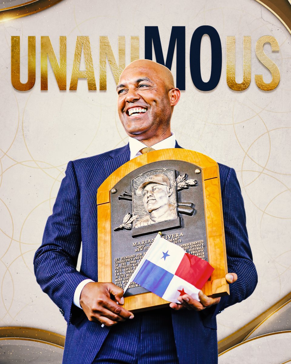 MLB's tweet photo. Who says no? Absolutely nobody.

OTD in 2019 @MarianoRivera was unanimously elected to the @BaseballHall. https://t.co/I5vCzbNGxE