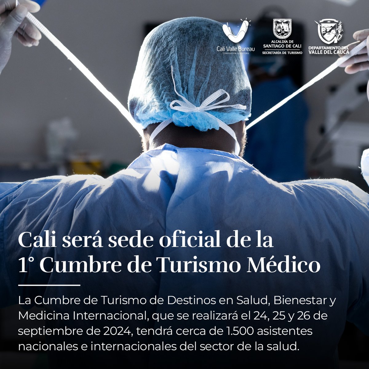 Cali, sede de la 1era Cumbre de Turismo de Destinos en Salud, Bienestar y Medicina Internacional 2024.
El turismo médico y mice,  grandes apuestas que se fortalecen gracias estos eventos del sector salud y al trabajo unido de la <a href="/AlcaldiaDeCali/">Alcaldía de Cali</a>  , <a href="/GobValle/">Gobernación Valle del Cauca</a> y  <a href="/calivallebureau/">Cali Valle Bureau</a> .