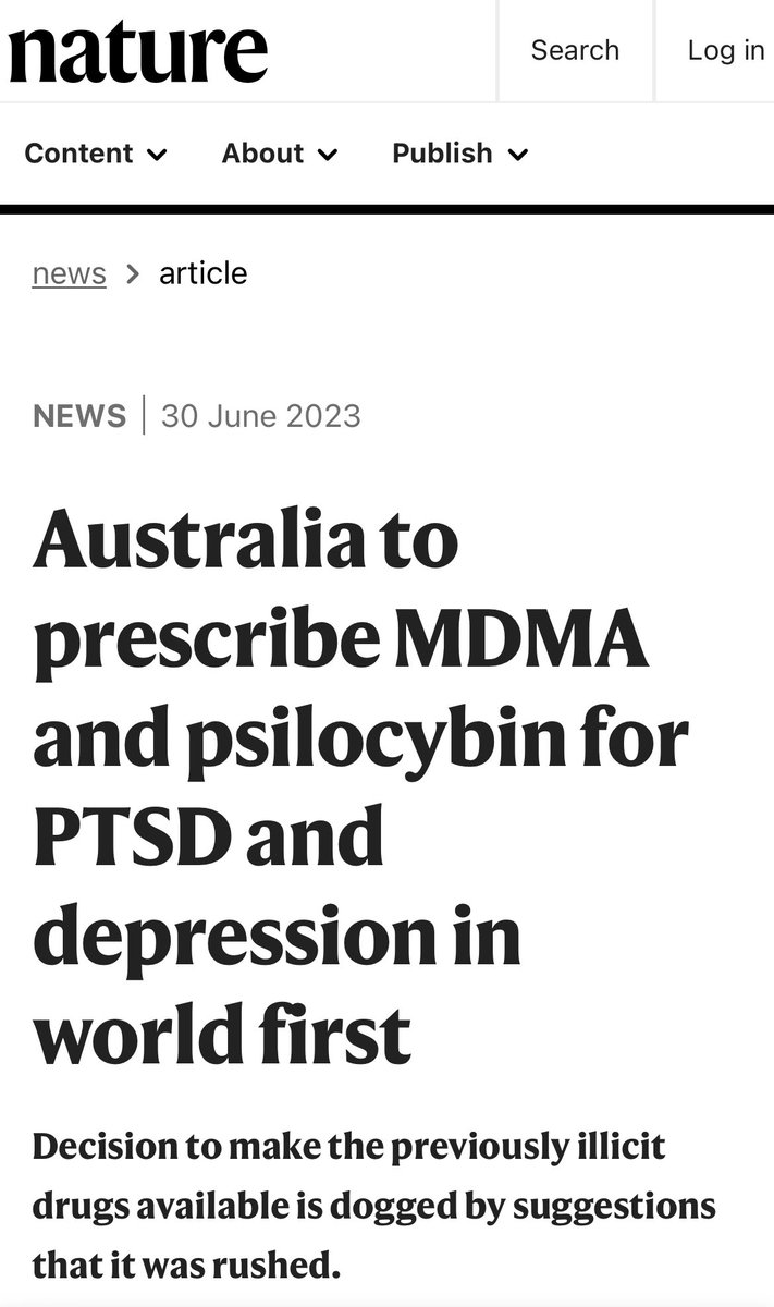 e_brietzke's tweet photo. A Austrália se torna o primeiro país do mundo a regulamentar a terapia com psicodélicos para depressão e transtorno de estresse pós-traumático. Enquanto isso, estudos estão em execução no Canadá, em Israel e nos EUA. Pelos casos que tive oportunidade de acompanhar, não tenho dúvida de que estamos diante de um “game-changer” no tratamento desses transtornos.
