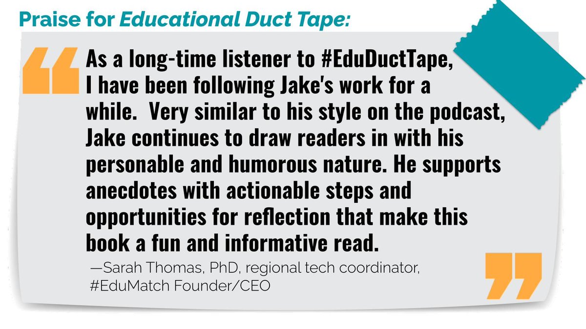 JakeMillerEdu's tweet image. &quot;[Jake] supports anecdotes with actionable steps and opportunities for reflection that make this book a fun and informative read.&quot;

Fun and informative...I like the sound of that! thanks @SarahDaTeechur!

📖 🔗 amzn.to/41AoiUV
#DigLN #OnlineLearning #EdChat #eduChat
