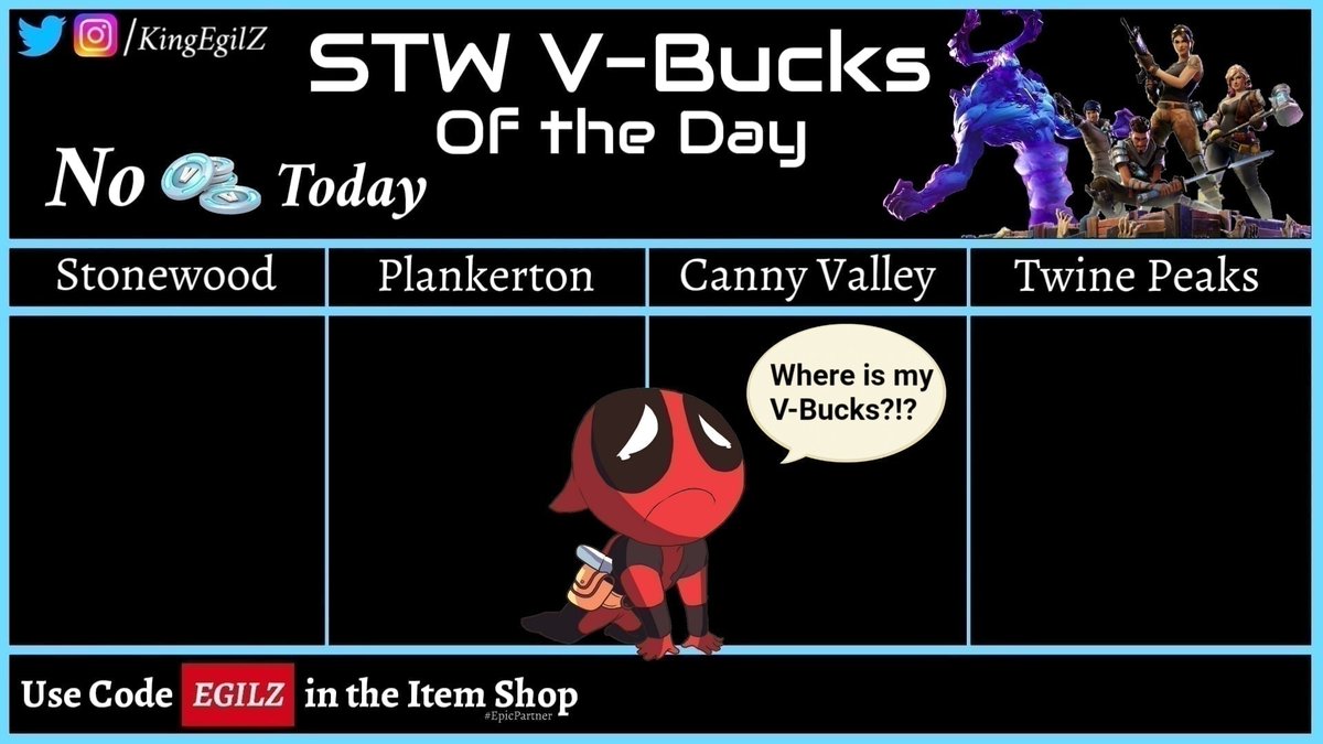 KingEgilZ's tweet photo. 23/1/2024 - V-BUCKS of the day in STW 

0 V-BUCKS https://t.co/NnYRtFtUow