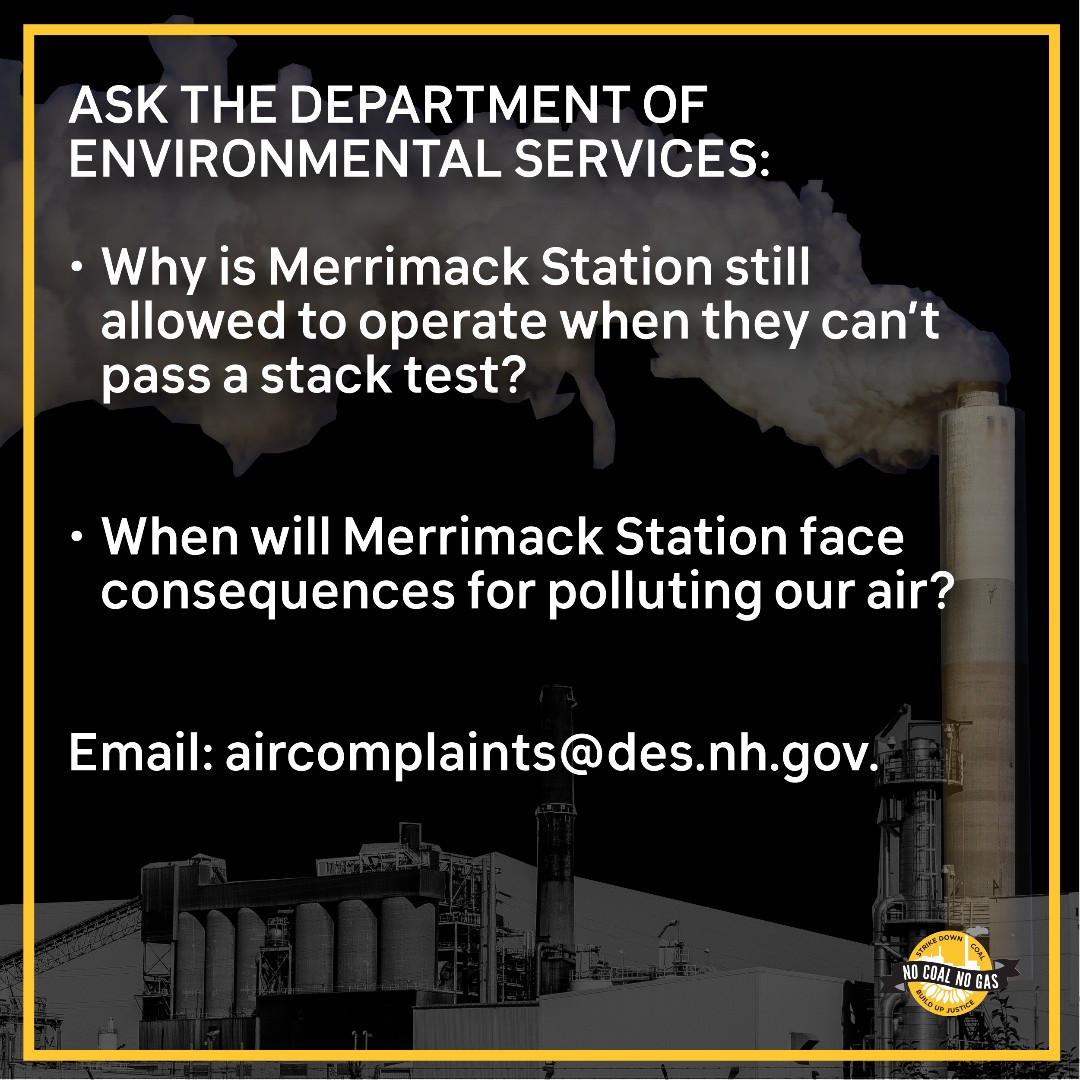 How long will Merrimack Station be allowed to supply energy to the grid while they continue to pollute the air beyond Clean Air Act limits?? #NoCoalNoGas #NHStackTest