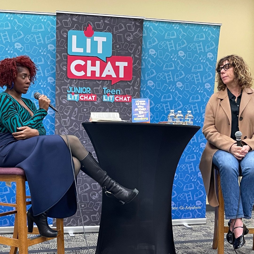 So, y'all know I don't like people, right? LOL!

But I came outside for the <a href="/jaxlibrary/">Jax Public Library</a> Lit Chat series with @nikeshaelise and Jami Attenberg!

Great chat, and it gave me more fuel to keep pushing. Can't wait for my turn to sit on the stage as a guest!

#jaxlibrary #blackauthors