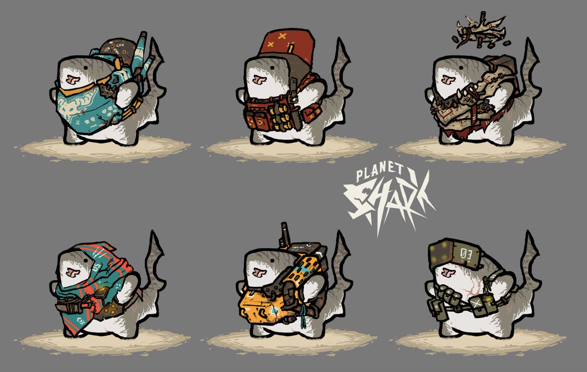 spectralidax's tweet image. I wanted to do some exploratory armor doodles for Planet Shark.

Here is the template I made if you would like to do the same.
#planetshark