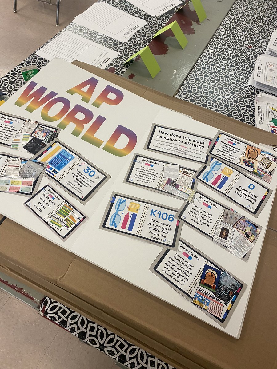 Prepping for our course fair 🌎🌍🌏