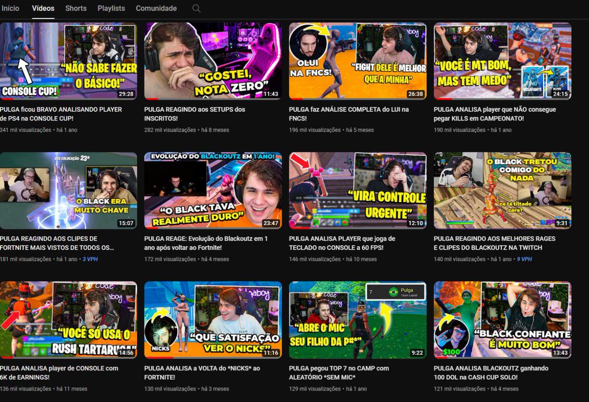 fluxo_pulgaboy's tweet image. Procuro uma pessoa (ou equipe) pra cuidar do meu canal de cortes.

Requisitos
- disponibilidade pra assistir minhas lives
- seja atento às novidades do cenário do Fortnite 
- vídeos apenas com cortes pra deixar dinâmico, sem edição
- thumbs no estilo do print abaixo
- acerte o…