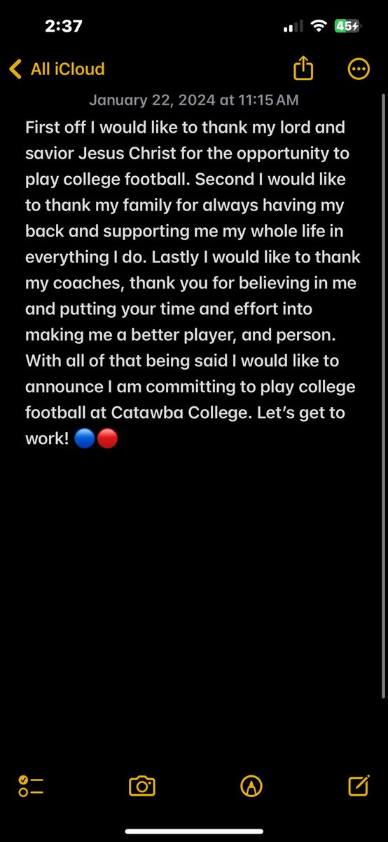 Committed!!! Ready for the next chapter!! #BleedBlue @CatawbaFootball @tyhaines16 @Coach_BCollins @JSoftcheck @Coach_Overman @CoachVellucci @FB_TSTRONG22 @RB95NXTTOPREC @BearBradley61