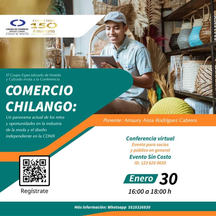 CANACOMexico's tweet image. ✨¿Deseas incursionar en un nuevo giro comercial?
📢Descubre las oportunidades que tiene para ti la industria de la moda y el diseño. 

📲Realiza tu registro: acortar.link/qXPzG0

#ComercioChilango #ModaCDMX