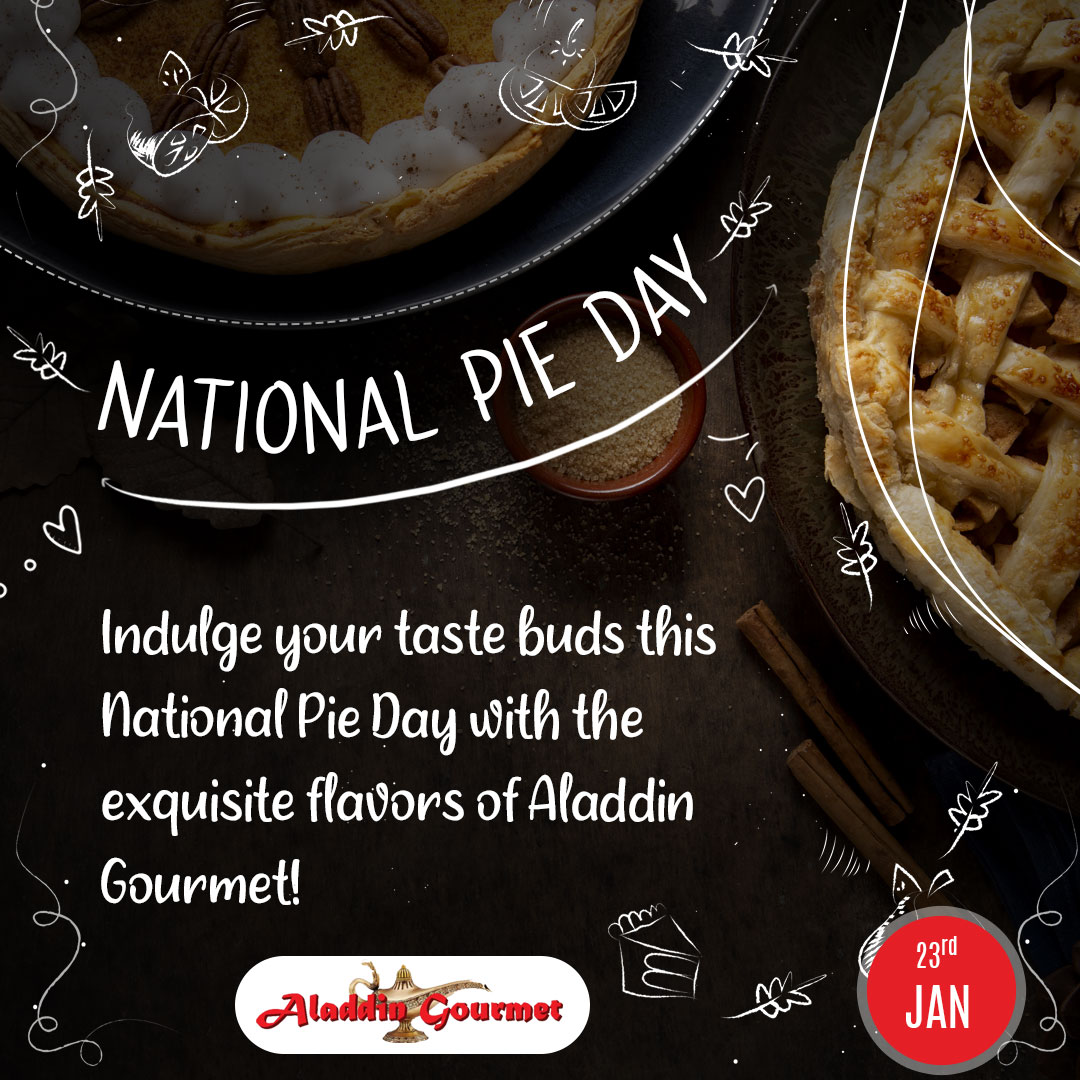 aladdingourmets's tweet photo. Indulge your taste buds this National Pie Day with the exquisite flavors of Aladdin Gourmet! Savor the magic in every bite as we celebrate the art of pastry perfection.

#NationalPieDay #AladdinGourmet #PiePerfection #SavorTheMagic https://t.co/MLo9vGnhiB