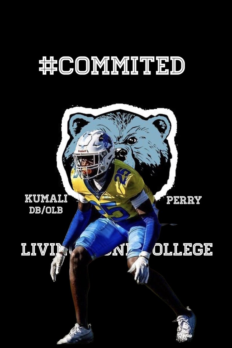 Huge thanks for the opportunity to play for the Crusaders #ForTheCulture and make a way! @CollegiateMb @MrNoOffseason @CoachHurney  Journey has been one fun ride but now the day has come, it’s official…I am COMMITTED to @Livingstone_Fb  10000%LOCKED IN🐻💙@CoachWTrenchMob