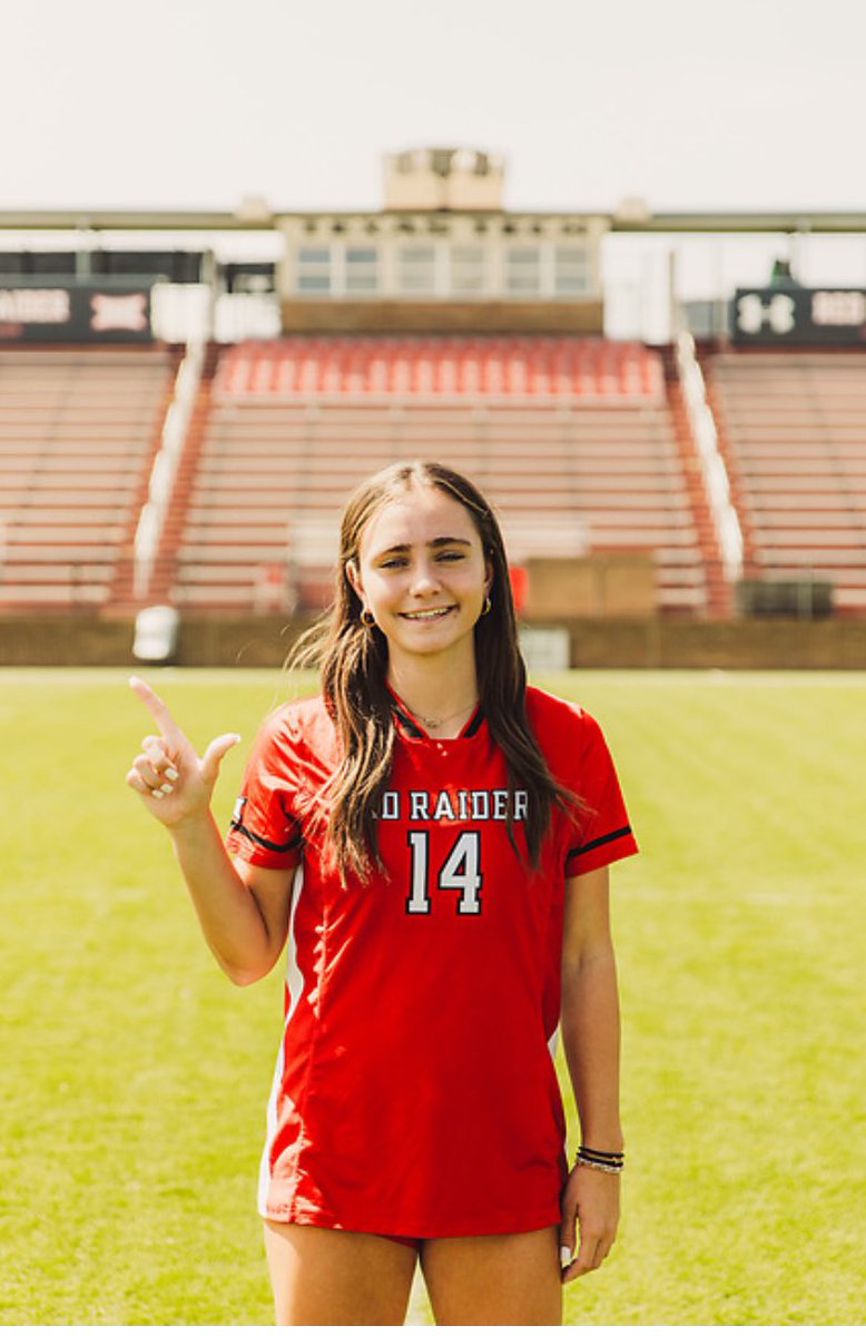 I am excited to announce my verbal commitment to Texas Tech! Thank you to everyone who helped me along the way… God, my family, coaches, and teammates, for pushing me to achieve all my goals. Can’t wait to be a Red Raider! WRECK ‘EM ❤️🖤 @TomStone9 @TexasTechSoccer @adamflynnAF