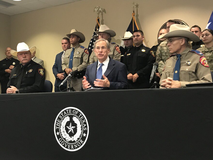 officer_Lew's tweet photo. BREAKING🚨: Texas Gov. Greg Abbott says, in response to the Supreme Court’s ruling, he will continue to defend Texas' constitutional authority to secure the border and prevent the Biden administration from destroying our property. https://t.co/h3zcVZt67W