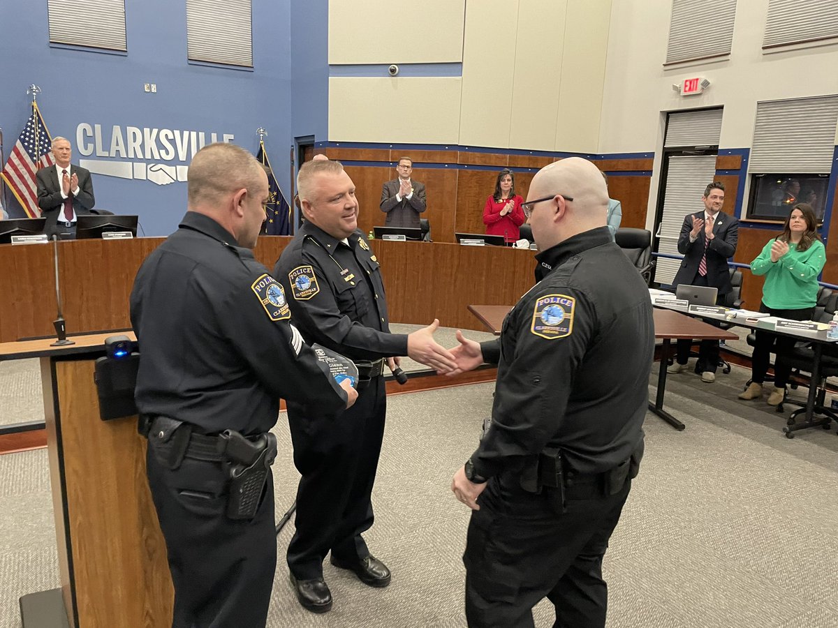 Please join us in congratulating both 2023 Officer of the Year, Blake Duncan and Reserve Officer of the Year, Scott Glenn!

Congratulations on your achievement, you both earned it! #yourClarksvillePD