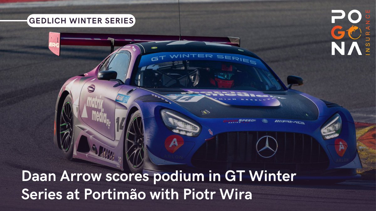 It's only mid-January and Daan Arrow has already scored his first podium of the season. The Dutch racer finished in third place in Gedlich Racing's GT Winter Series in Portimão together with Piotr Wira, as the pair shared the Mercedes-AMG of Good Speed Racing. #GTWinterSeries