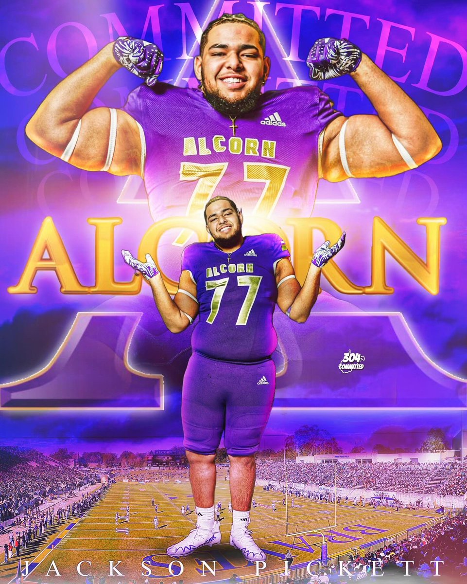 JRPickett77's tweet photo. AGTG!!! Due to the grace of God I’m blessed to announce that I will be continuing my education and football career at Alcorn State university #GoBraves 💜💛🍢 https://t.co/yDz4a3Cez1