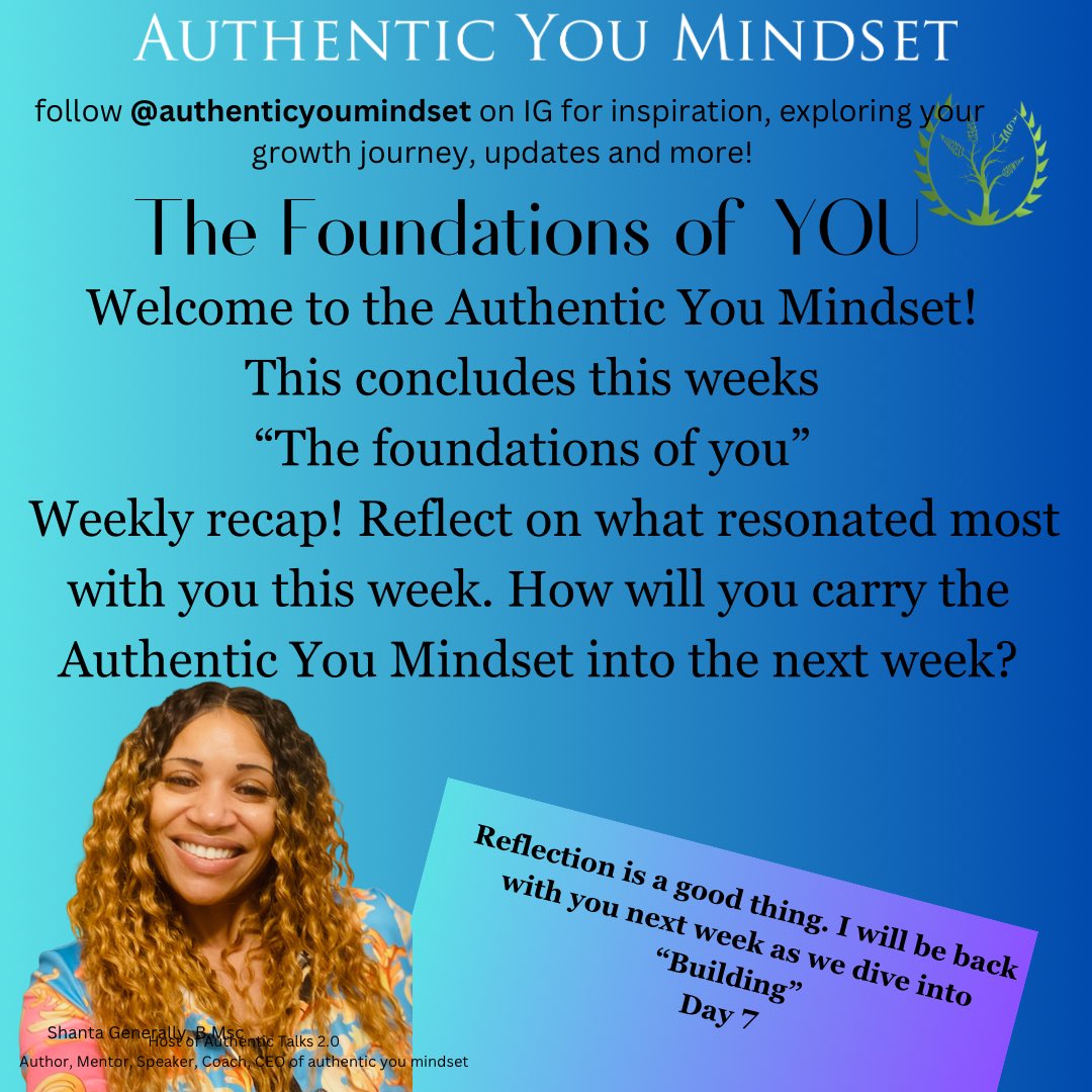 authentictalks's tweet image. #Thefoundationsofyou #shantagenerally #wellbeing #growthmindset #development #authenticyoumindwet #authentictalkswithshanta