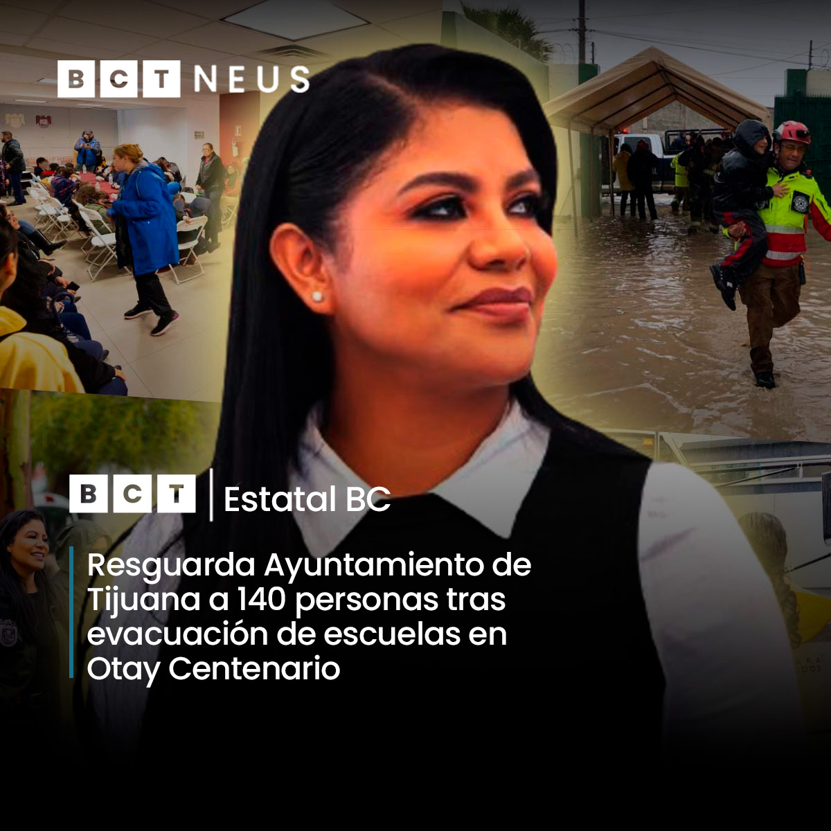 bctneus's tweet photo. #EstatalBC | Atienden cuerpos de emergencia cerca de 40 incidentes tras lluvias. La alcaldesa Montserrat Caballero acudió a supervisar el resguardo de los menores.
#Tijuana #Lluvia #Noticias
https://t.co/0TELXssW79 https://t.co/zj1agMb9Nz