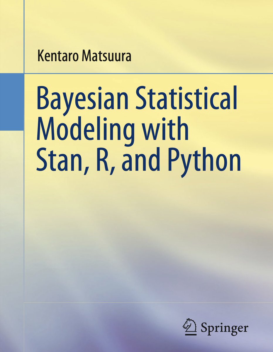 New Book: Bayesian Statistical Modeling with Stan, R, and Python by Kentaro Matsuura. Here is a review: statmodeling.stat.columbia.edu/2023/11/27/boo…