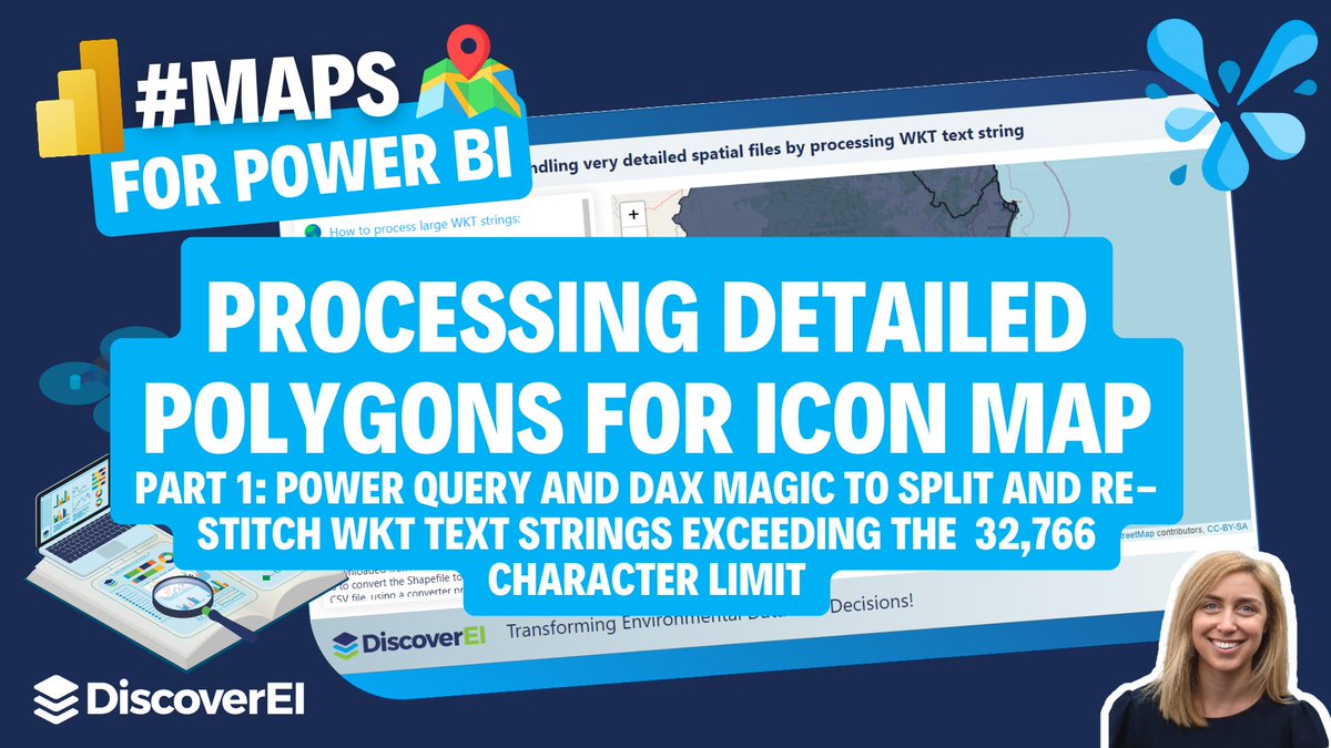 ⚠️ WARNING ⚠️ My new video blog gets pretty detailed: discoverei.com/blog/powerbi-p… Some #DAX and #PowerQuery magic to exceed the 32,766 characters to display detailed WKT files in #IconMap and also a strange 'Gotcha' specific for spatial data! Enjoy 😃

#Maps4PowerBI #DataDiscoverEI