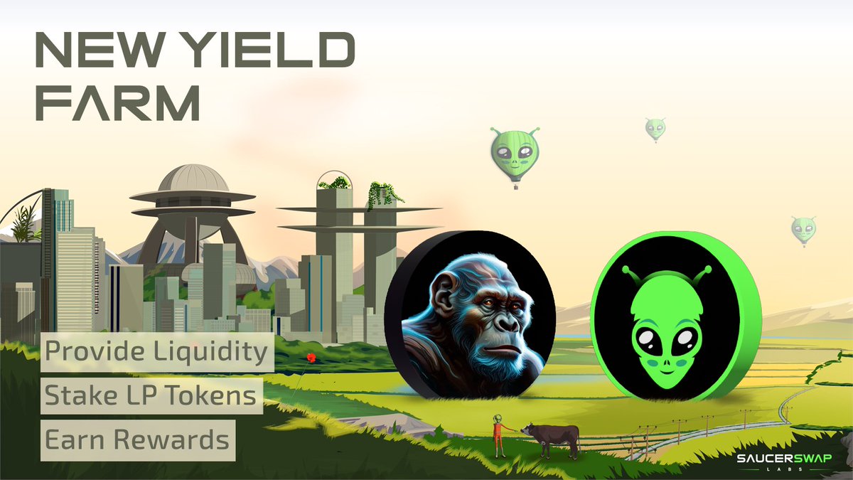 SaucerSwapLabs's tweet image. New yield farm! 🧑‍🌾

Following a successful DAO vote, a new SpaceApe - $SAUCE yield farm has been created.

saucerswap.finance/liquidity/0.0.…

This farm is live now! 💥
