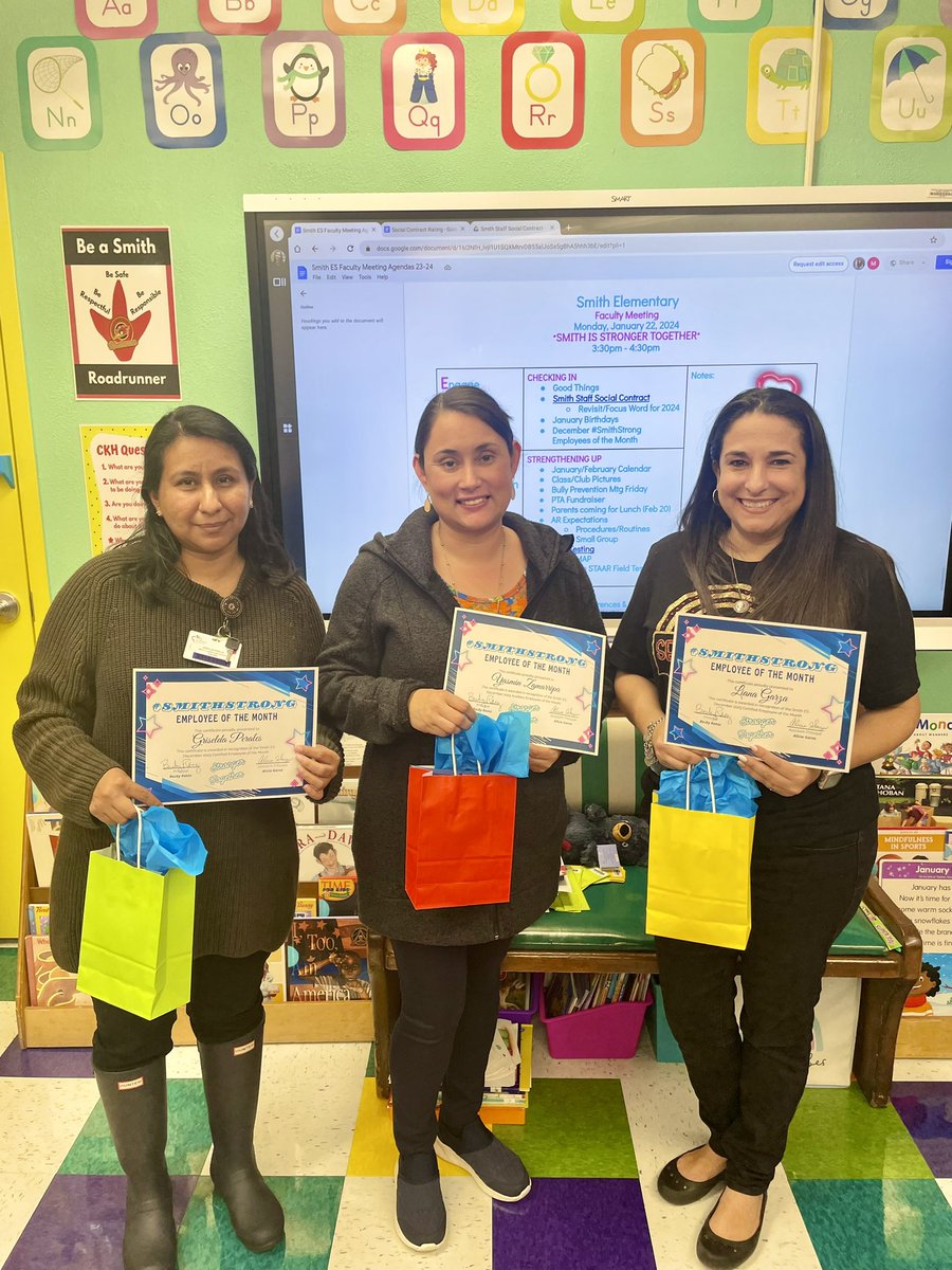 Smith Roadrunners (@weldonsmithrr) on Twitter photo Please join us in congratulating our #SmithStrong December Employees of the Month: 2nd Grade Teacher- Miss Garza, 5th Grade Teacher- Mrs. Perales & Data Entry Clerk- Mrs. Zamarripa! Thank you for helping us be STRONGER TOGETHER! 💙 #CCISDproud Please join us in congratulating our #SmithStrong December Employees of the Month: 2nd Grade Teacher- Miss Garza, 5th Grade Teacher- Mrs. Perales & Data Entry Clerk- Mrs. Zamarripa! Thank you for helping us be STRONGER TOGETHER! 💙 #CCISDproud