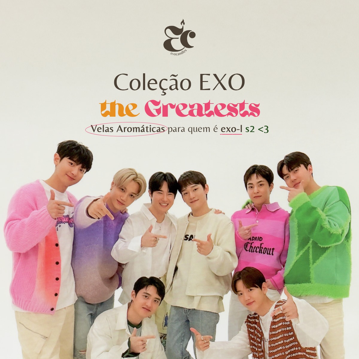 oshbiased's tweet photo. E chegou! Inauguração oficial da Evocandles com a coleção mais especial do mundo, do grupo que pra mim é o mais especial do mundo: EXO the Greatests. https://t.co/sl7aG2E2bN