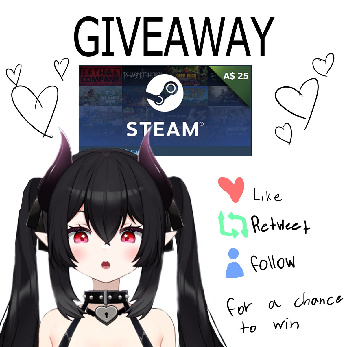 KirbiiBun's tweet photo. ‧₊˚ ☁️$25 gift card giveaway☁️ ˚₊‧ 

Rules: 
🪻- Follow (New Followers are welcome)
🪻- Like 
🪻- Retweet (no qrt)

Ends in 5 days days!

im super duper happy i finally hit 400!! now heres a gift for you guys 

#Giveaways #steamGiftcard #vtuberUprising #envtuber https://t.co/pVsDaym9uV