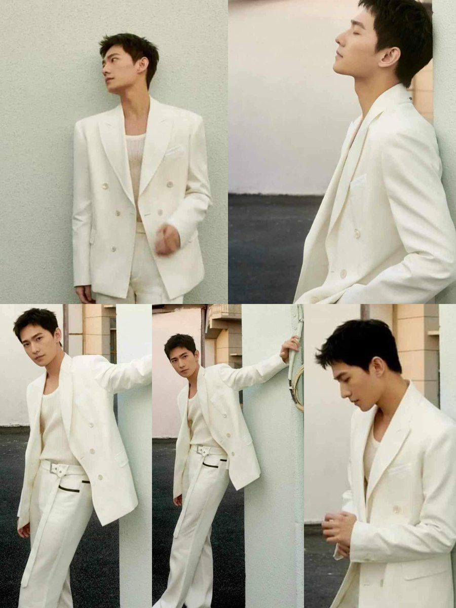 From #ayearago to #thisisnow the creamy white suit brings out the  #Resplendent #classiness of #YangYang杨洋  #eyecatchinglook of pure #Pizazz  #agelessbeauty #foreveryoung