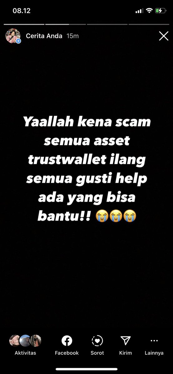 Alfhyy3's tweet photo. Tolong saya kena scam sama membernya @ArzanoCrypto yang ngaku2 menjadi arzano mohon bantuanyaa!! 😭🙏🙏 https://t.co/CIYpzioUug