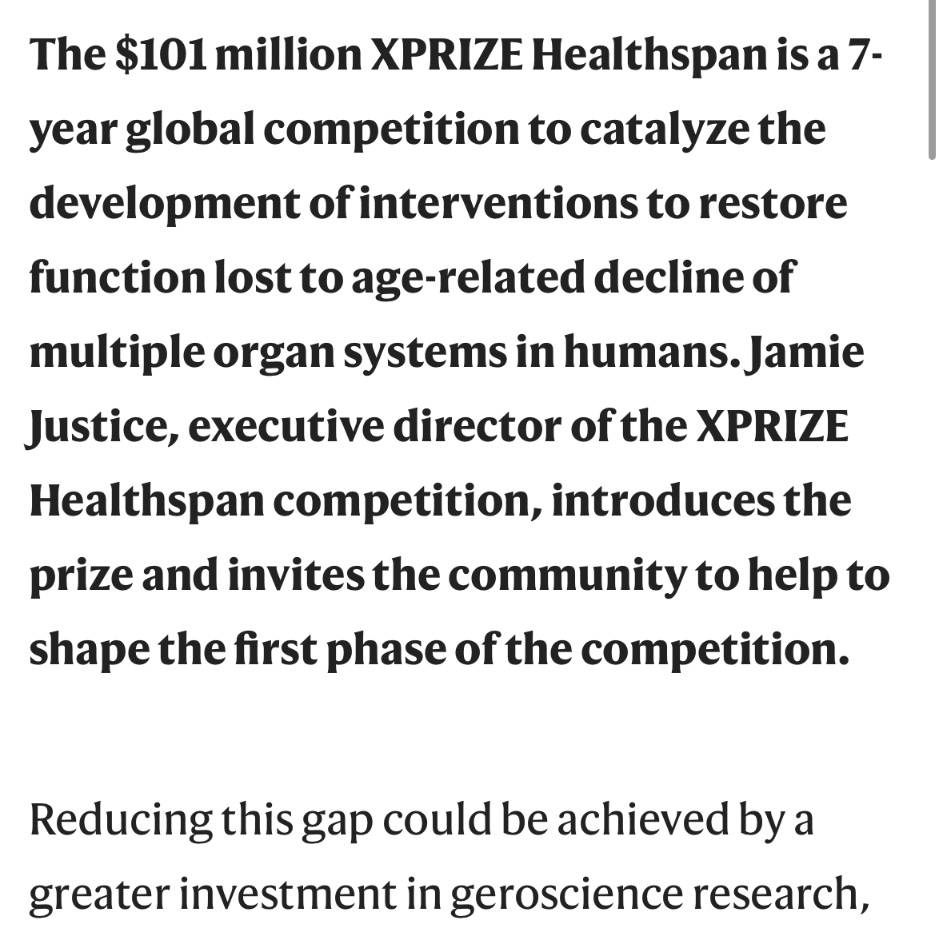 XPRIZE Healthspan is a global competition to restore function

@j_n_justice | @NatureAging 
 
@xprize @hevolution_f @SOLVEFSHD

 rdcu.be/dwFz7
