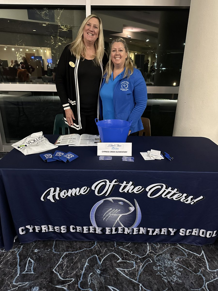KaniaKristina's tweet photo. Proud to showcase @cypresscreekvcs at the @volusiaschools School Choice Fair. #WeAreCCE #otterpride ๐ฆฆ๐๐ค @susanhemings https://t.co/wPOPK4OmSO