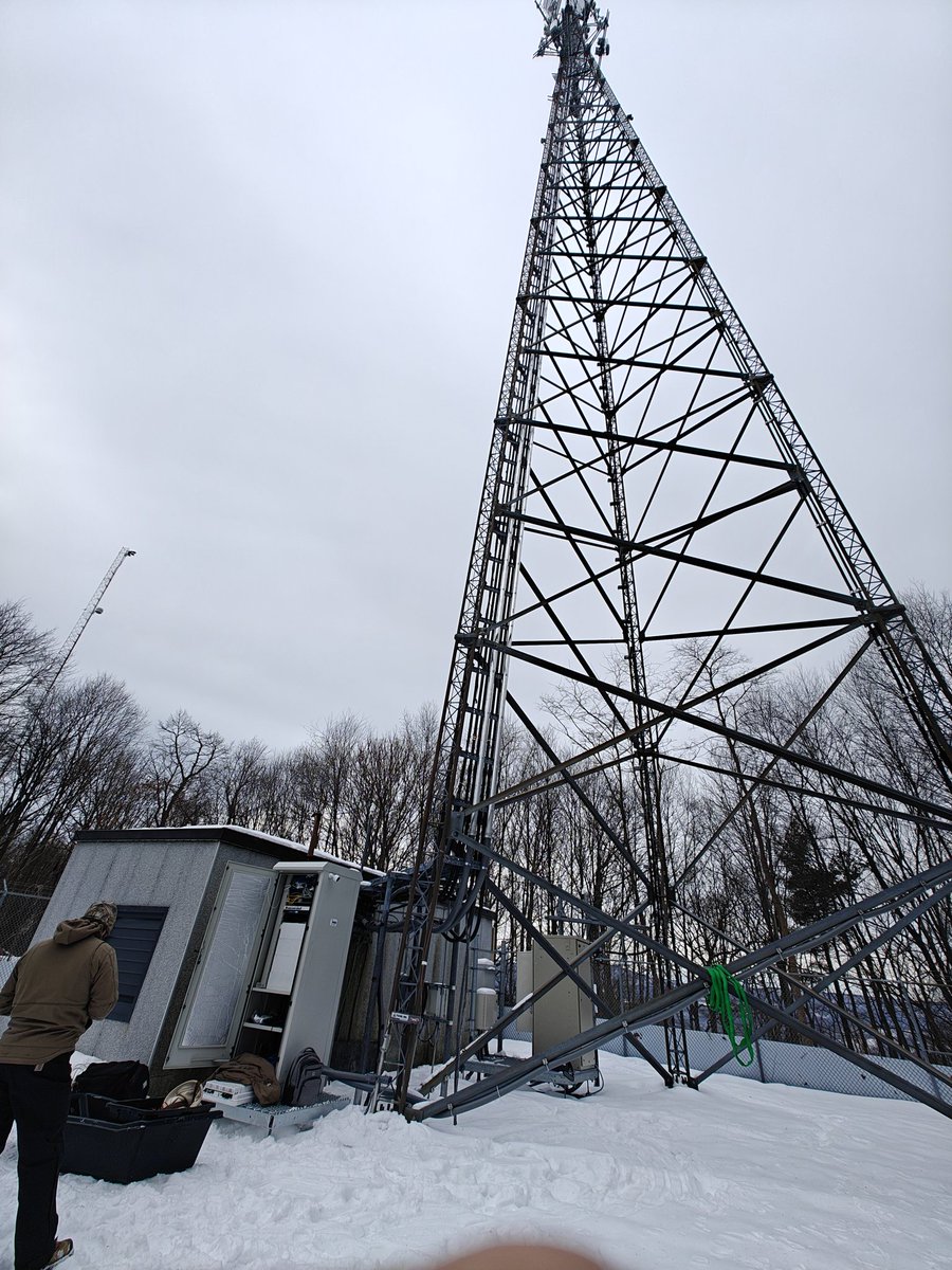 Another day, another snowy mountain top tower to climb. #ruralbroadband is always challenging! But #becausewecare, out there doing it!