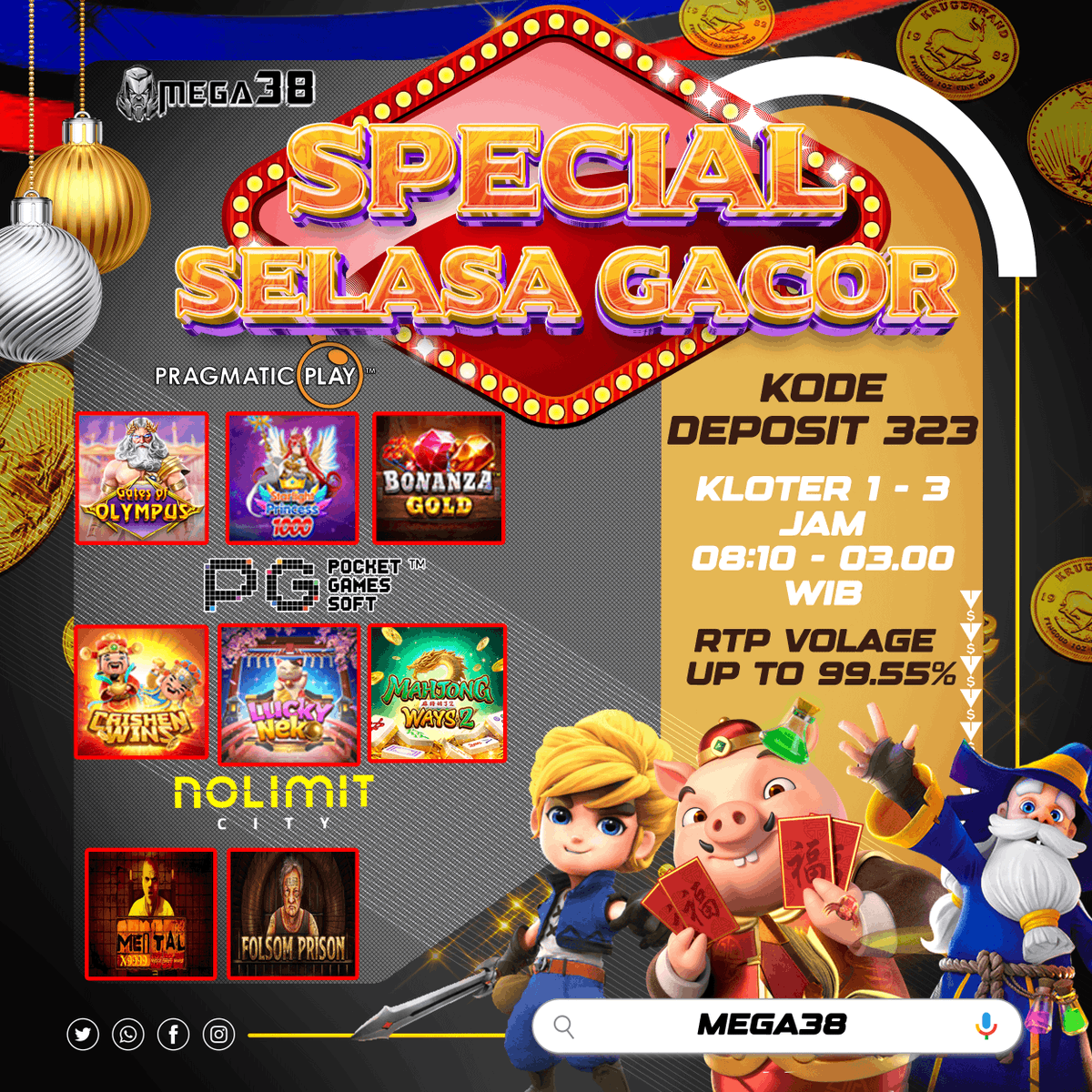Mega38Official's tweet photo. 🎰 SPECIAL SELASA GACOR MEGA38 🎰

⚔️JACKPOT KLOTER 1 - 3⚔️
START FROM
23 JANUARI 2023 | 08.10 - 03.00 WIB

ACCESS DEPO 323  (KODE UNIK)

RTP VOLAGE 
Up to 99.55%⚡️⚡️

#mega38 #situsmega38 #mega38slot #bonusnewmember #eventbuyspin #garansikekalahan #slotgacorhariini #slotgacor https://t.co/cIZAMwA33m