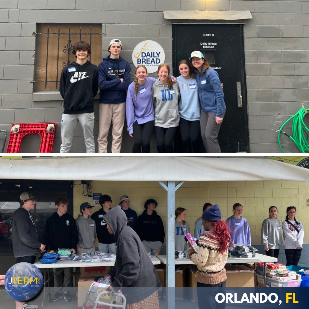 CarmelCougars's tweet photo. Today, our Orlando team served at Daily Bread, Christian Service Center, as part of the ServeOrlando experience. ServeOrlando provides various work experiences that allow students to be the hands and feet of Jesus in the Orlando community. #ccshs #Jterm24 @ccs_hs_1993 https://t.co/IjpDcWvPDk