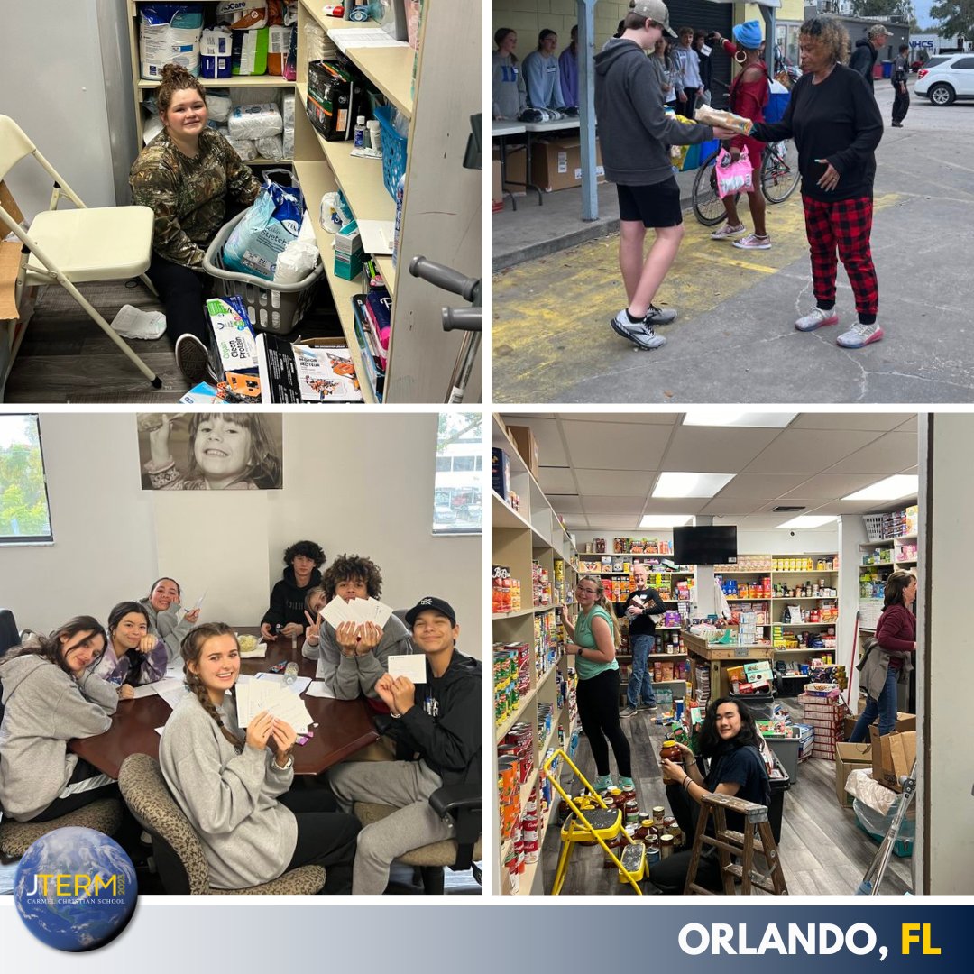 CarmelCougars's tweet photo. Today, our Orlando team served at Daily Bread, Christian Service Center, as part of the ServeOrlando experience. ServeOrlando provides various work experiences that allow students to be the hands and feet of Jesus in the Orlando community. #ccshs #Jterm24 @ccs_hs_1993 https://t.co/IjpDcWvPDk
