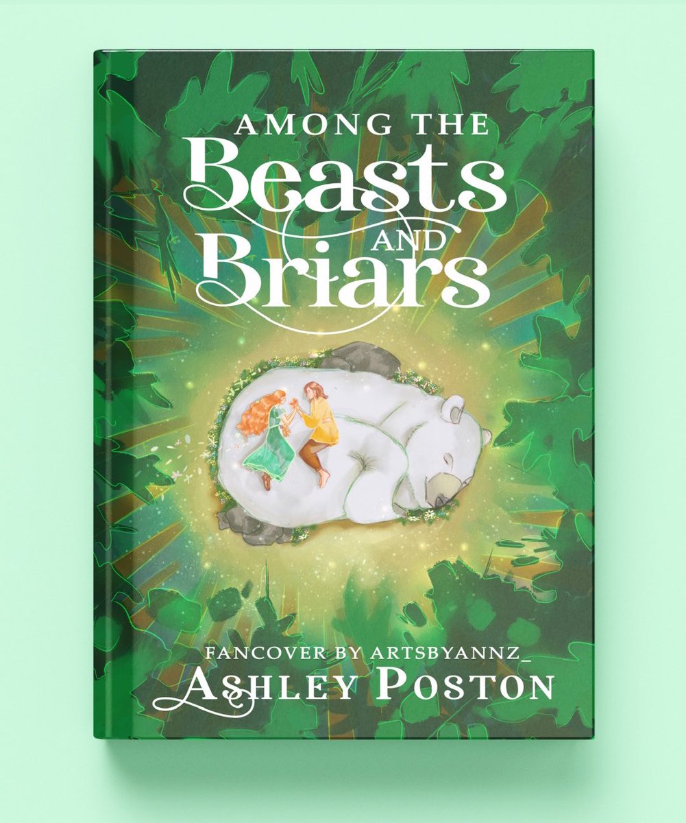 Among the Beasts and Briars by Ashley Poston @ashposton ~ fanart book cover for this amazing romantasy book!! i luv the magical forest & the world that Ashely built! also, Fox!!!🫶🏽🩷 🏷️ booktwt novel bookworm reader romance fantasy book cover illustration fanart art commission