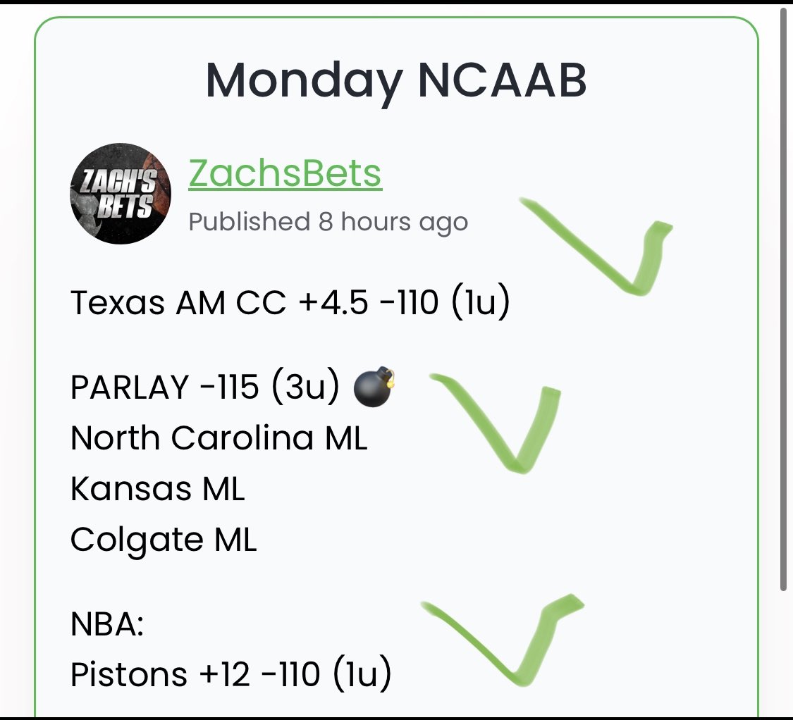 SWEEP IT UP 3-0 +5u +$2,500

Going to be a huge week as promised 

3 more $50 winners notified at midnight CT!