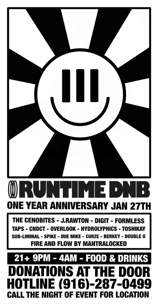 RuntimeDnb's tweet image. Whose ready!? 

#drumnbass #Sacramento
#undergrounddnb 
#junglist #drumnbasssac
