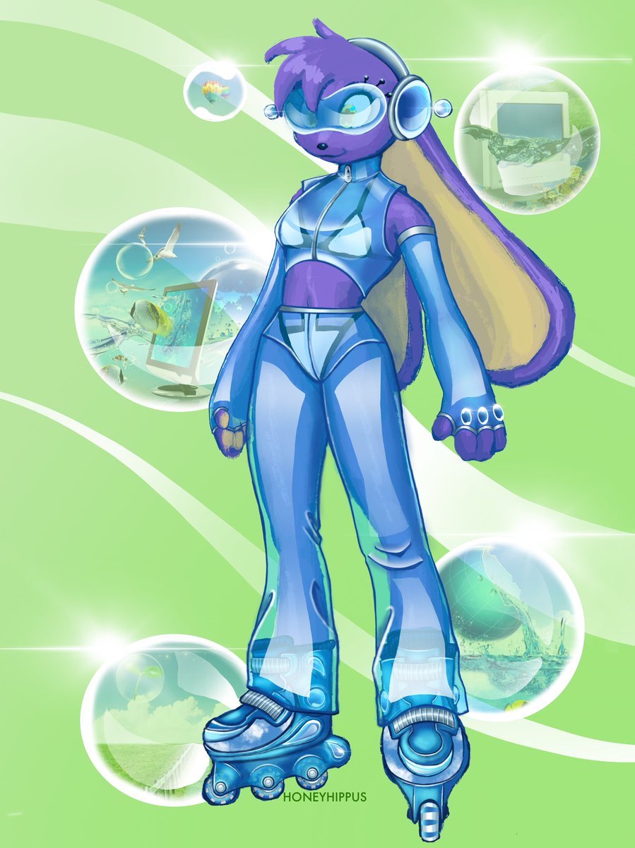 Frutiger Aero inspired outfit for <a href="/IkariBunbun/">IkariBunbun</a> ‘s Wave!!!! Process vid is on insta

Interactions appreciated 

#frutigeraero #nostalgia #early2000s #furry #furryart #fursona #fursonaart #furrymemes
